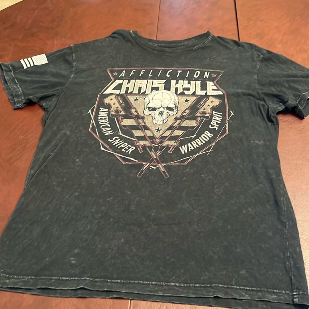 Affliction Live Fast American Sniper Tshirt